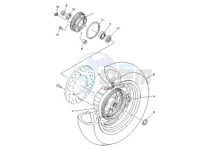 YP MAJESTY 250 drawing REAR WHEEL