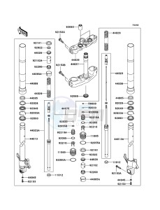 Z1000 ZR1000A6F FR GB XX (EU ME A(FRICA) drawing Front Fork