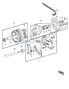 H2 B [MACH IV] (-B) 750 [MACH IV] drawing REAR HUB_BRAKE_CHAIN