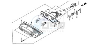 CB600F2 HORNET S drawing TAILLIGHT (CB600F2/F22)