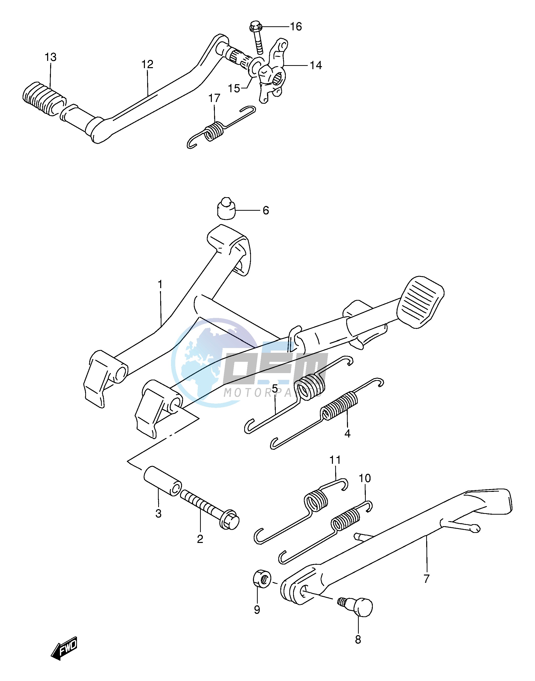 STAND - REAR BRAKE