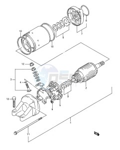 GSX-R1100 (E28) drawing STARTING MOTOR