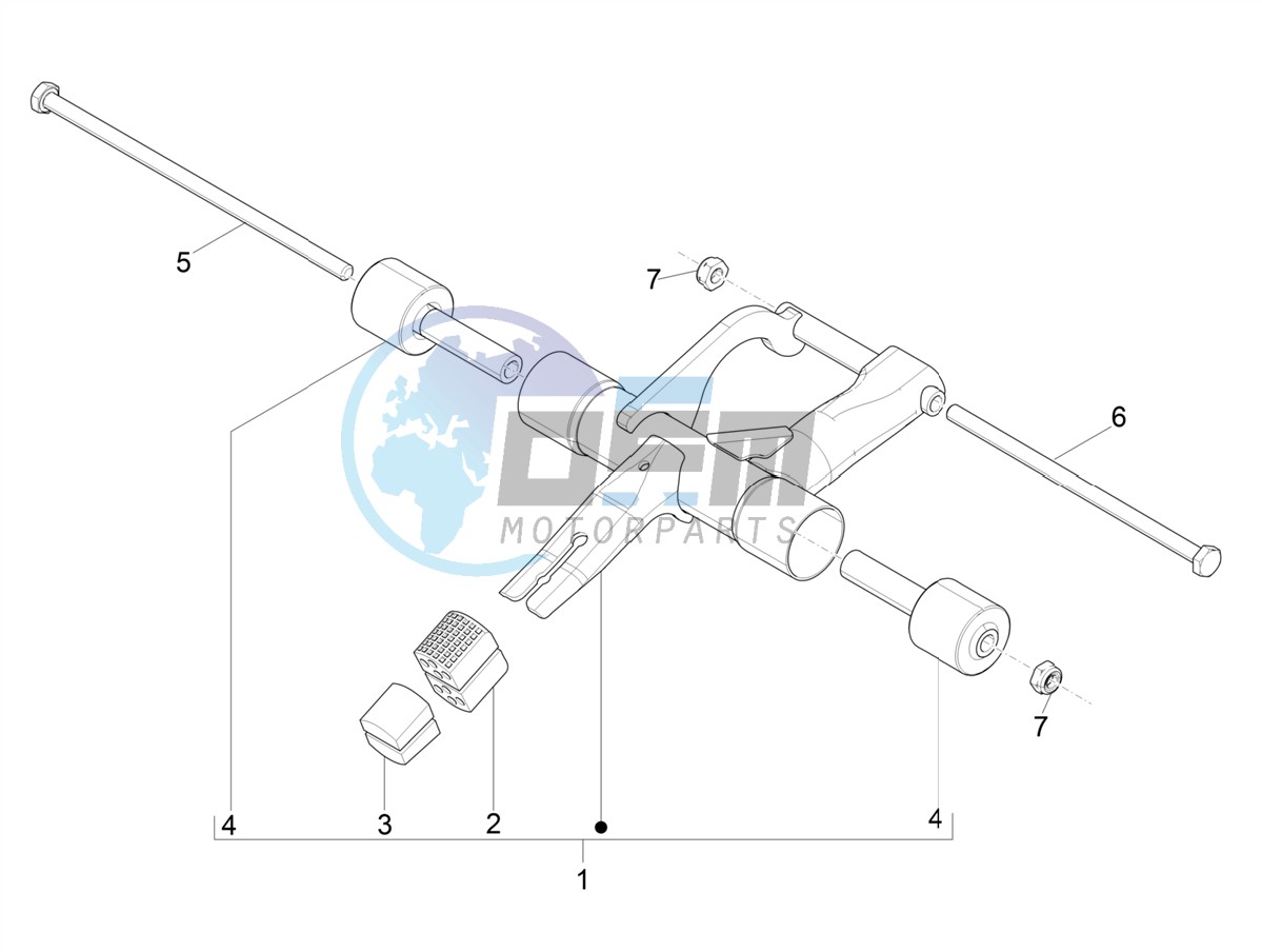 Swinging arm