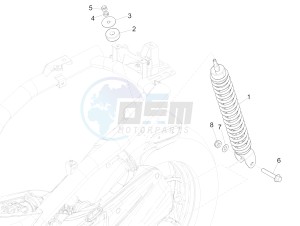 LIBERTY IGET 50 4T 3V NO ABS (NAFTA) drawing Rear suspension - Shock absorber/s