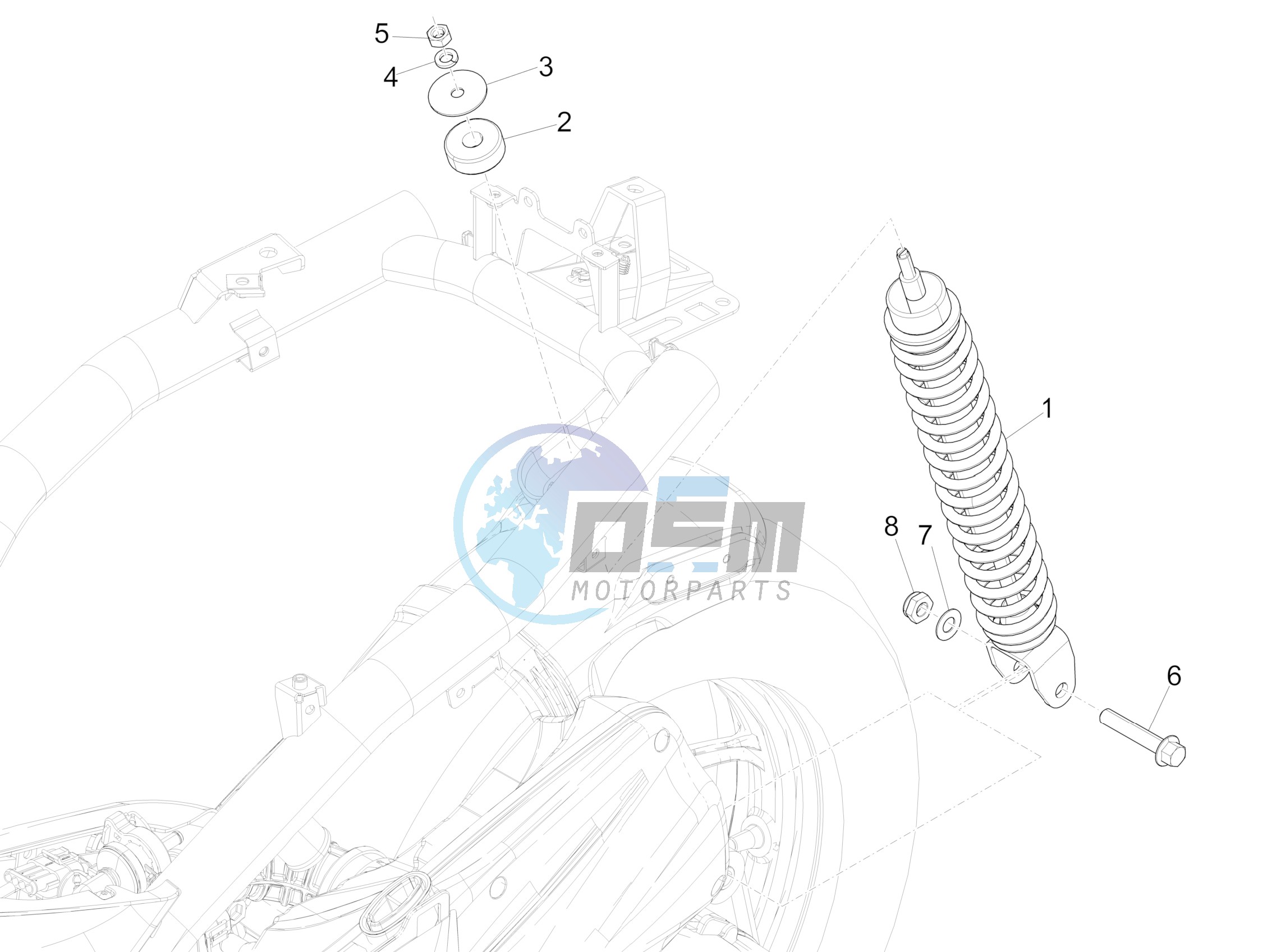 Rear suspension - Shock absorber/s