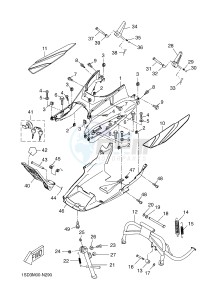 YPR400RA XMAX 400 ABS EVOLIS 400 ABS (1SD9) drawing STAND & FOOTREST