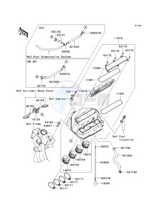 ZX636 C [NINJA ZX-6R] (C6F) D6F drawing AIR CLEANER