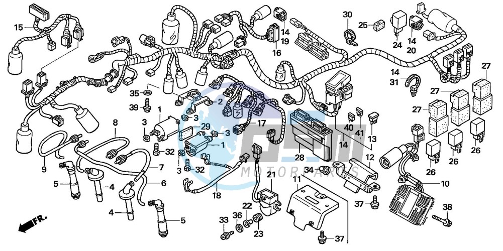 WIRE HARNESS/IGNITION COI L (CB1300S/SA)