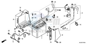 GL1800BD F6B Bagger - GL1800BD UK - (E) drawing BATTERY (1)