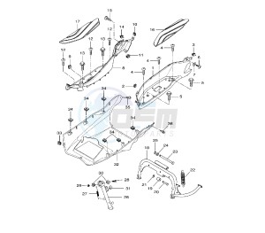 VP X-CITY 125 drawing STAND AND FOOTREST