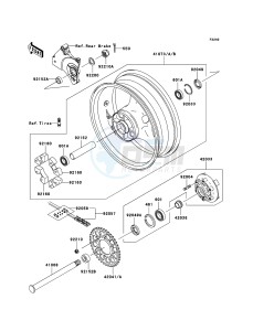 Z1000_ABS ZR1000C7F FR GB XX (EU ME A(FRICA) drawing Rear Hub