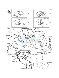 ZX 600 E [NINJA ZX-6] (E1-E3) [NINJA ZX-6] drawing COWLING LOWERS -- ZX600-E3- -