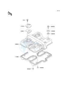 EN 500 C [VULCAN 500 LTD] (C6F-C9F) C6F drawing CYLINDER HEAD COVER