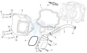 Scarabeo 250 Light e3 drawing Head cover cpl