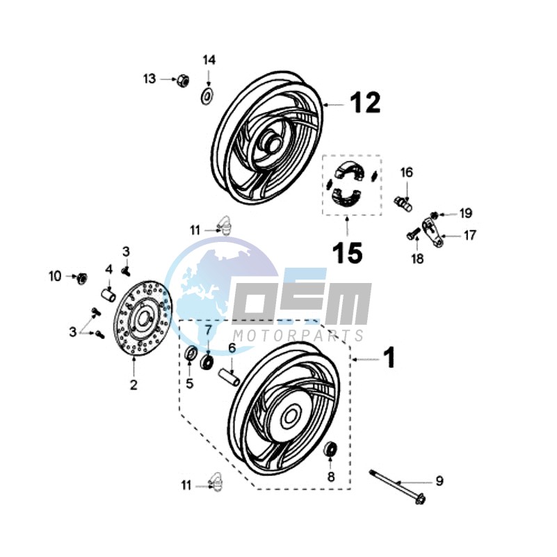 WHEELS / BRAKE DISC D155