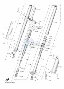 WR450F (BDB8) drawing FRONT FORK