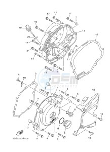 YB125 (2CS7) drawing CRANKCASE COVER 1