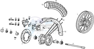 RCR 50 drawing Front wheel