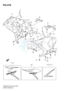 GSX650F (E3-E28) Katana drawing UNDER COWLING (MODEL L0)