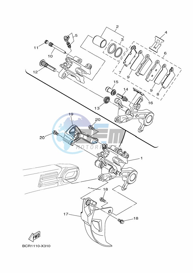 REAR BRAKE CALIPER