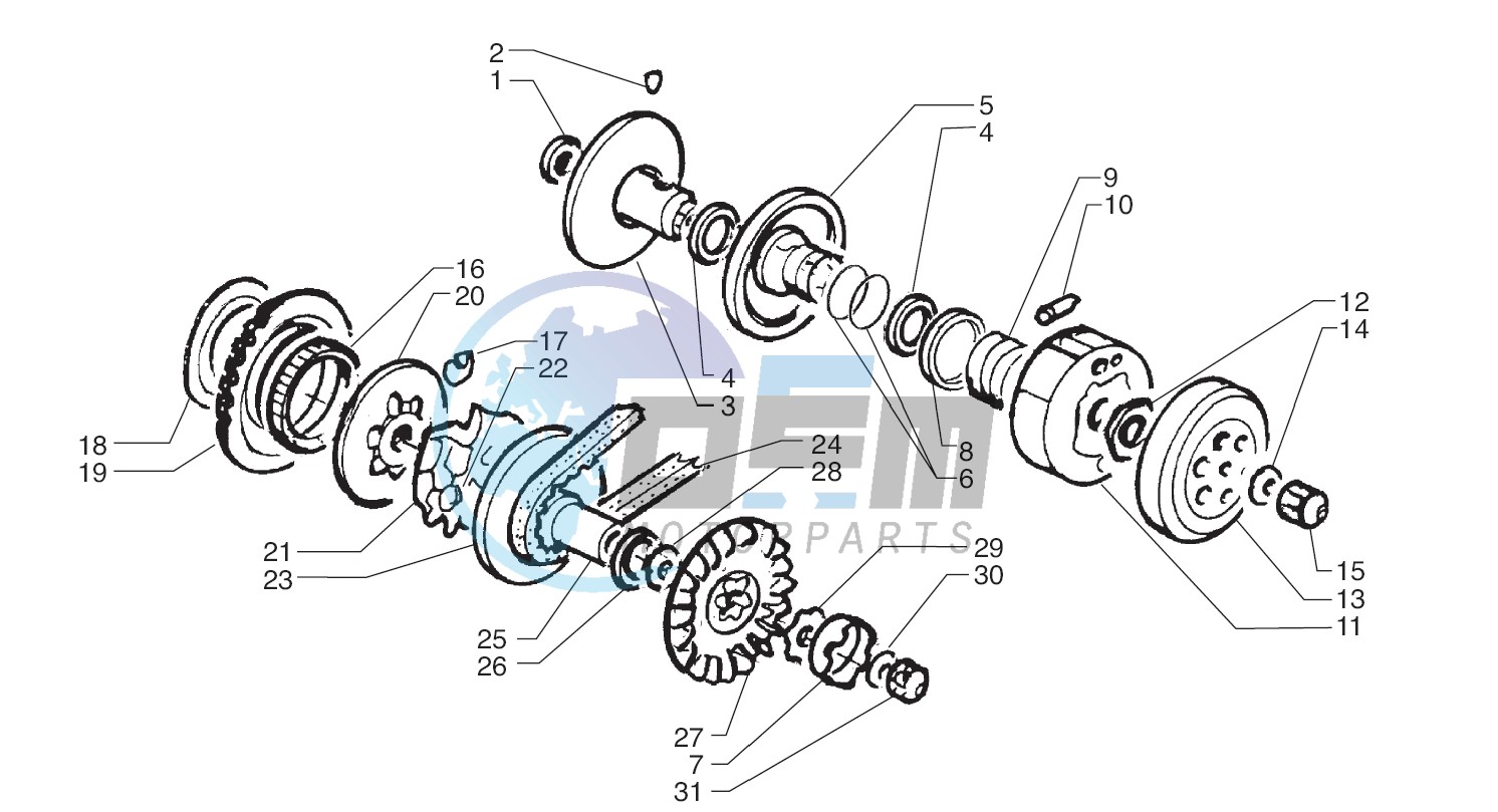 Driving pulley - Driven Pulley