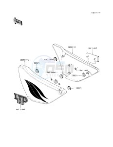 KZ 750 F [LTD SHAFT] (F1) [LTD SHAFT] drawing SIDE COVERS