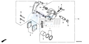 CRF150R9 Europe Direct - (ED) drawing FRONT BRAKE CALIPER