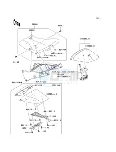 ZX 1000 E [NINJA ZX-10R] (E8F-E9FA) 0E8F drawing SEAT