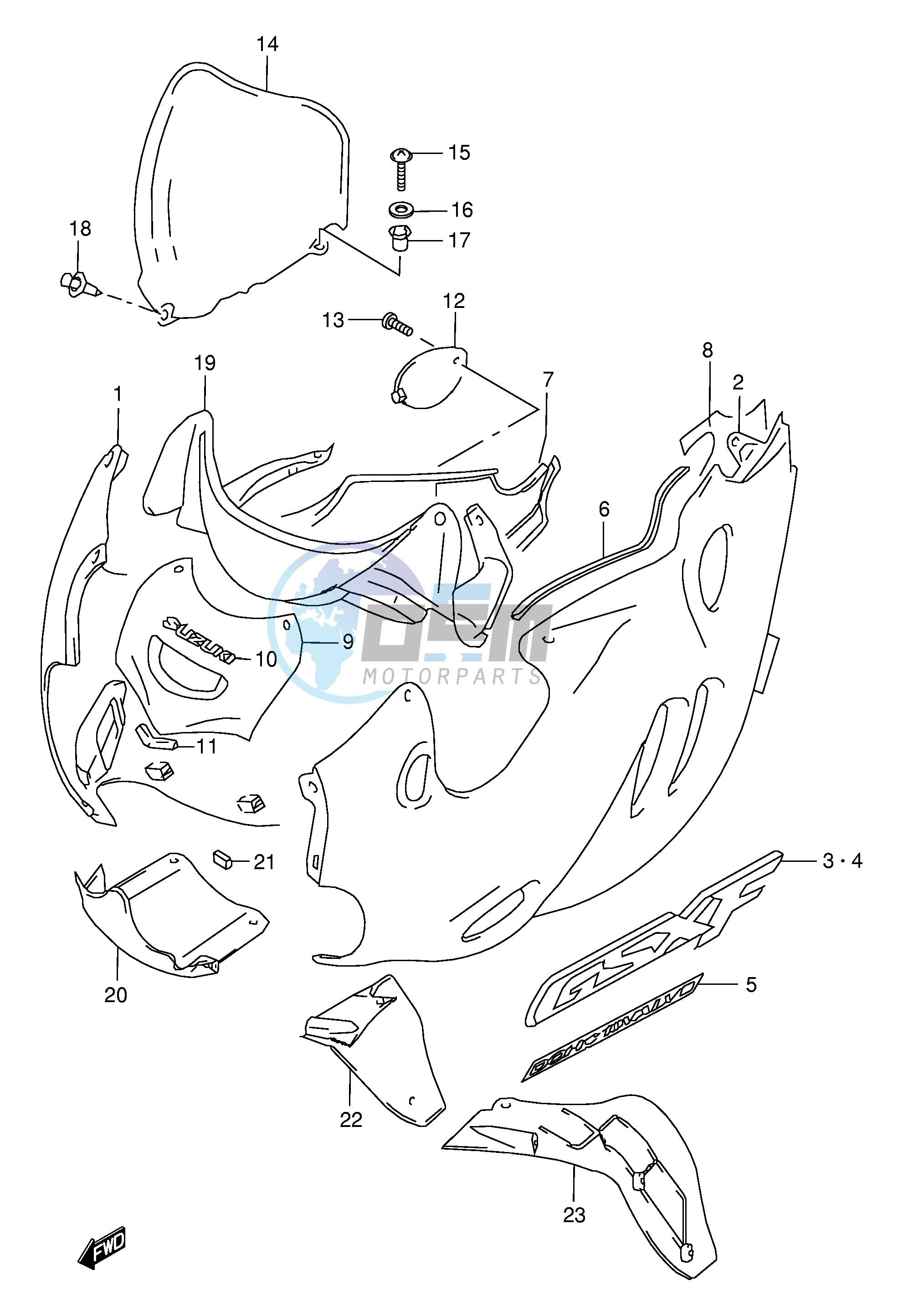 COWLING BODY (MODEL W)