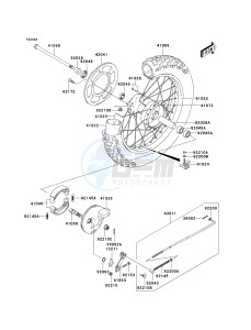 KLX 125 A (A1-A3) drawing REAR HUB-- A3- -