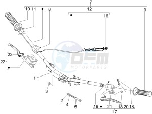 LX 50 2T D drawing Handlebars - Master cil