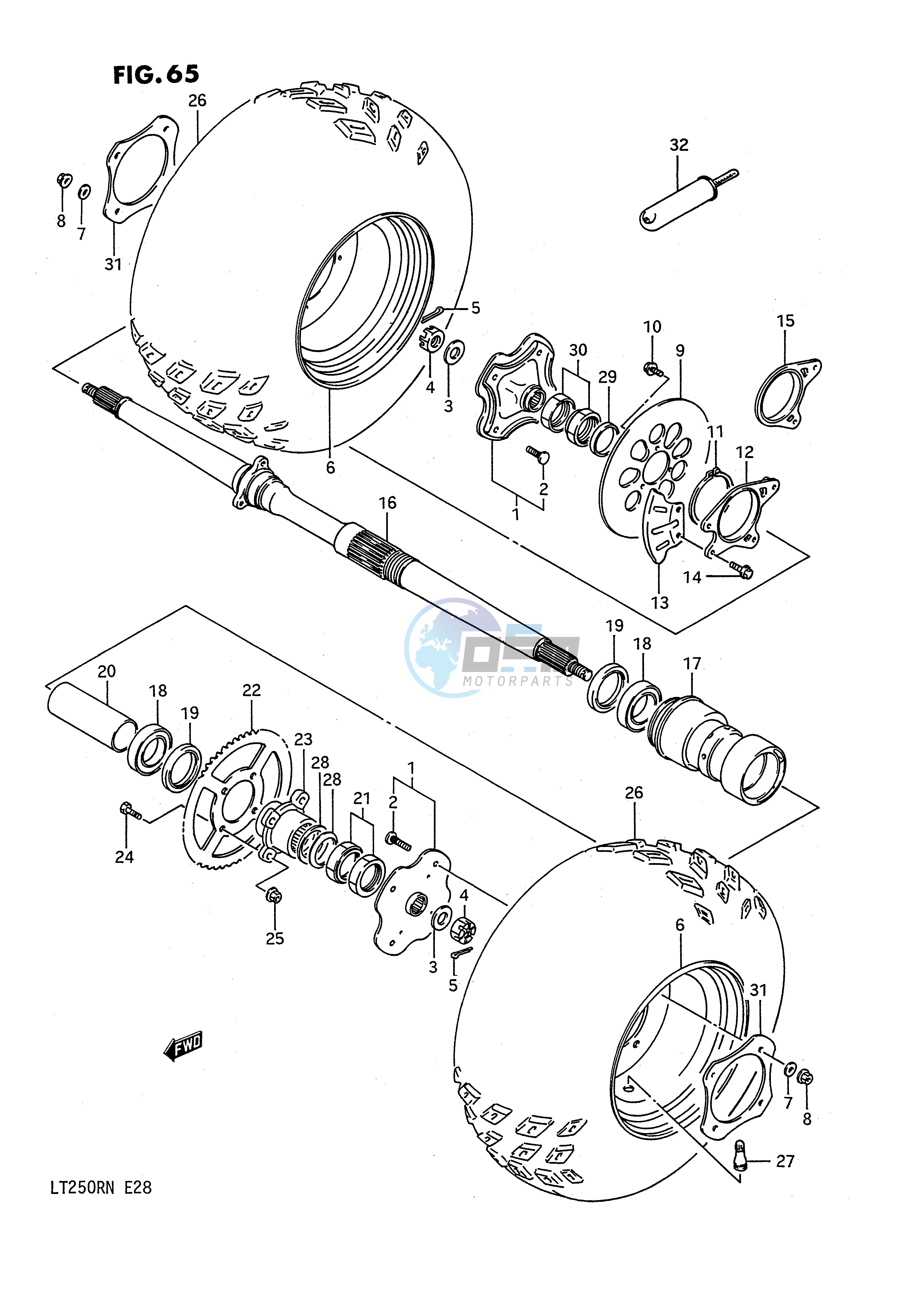 REAR WHEEL (MODEL F G)