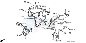 VFR800A9 UK - (E / ABS MME) drawing LOWER COWL