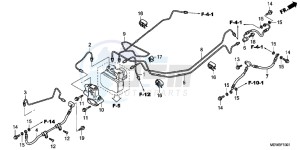 NT700VAB drawing BRAKE LINES/ PCV. (ABS)