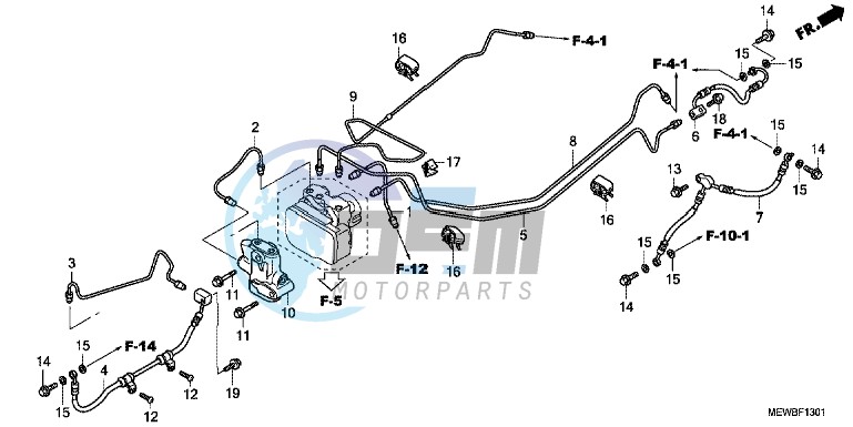 BRAKE LINES/ PCV. (ABS)