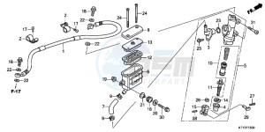 CBR125RSD CBR125RS UK - (E) drawing REAR BRAKE MASTER CYLINDER