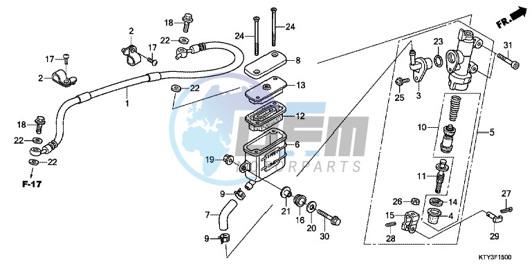 REAR BRAKE MASTER CYLINDER