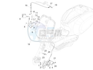 150 4T 3V ie Primavera (EMEA, LATAM) EQR) drawing Brakes pipes - Calipers (ABS)