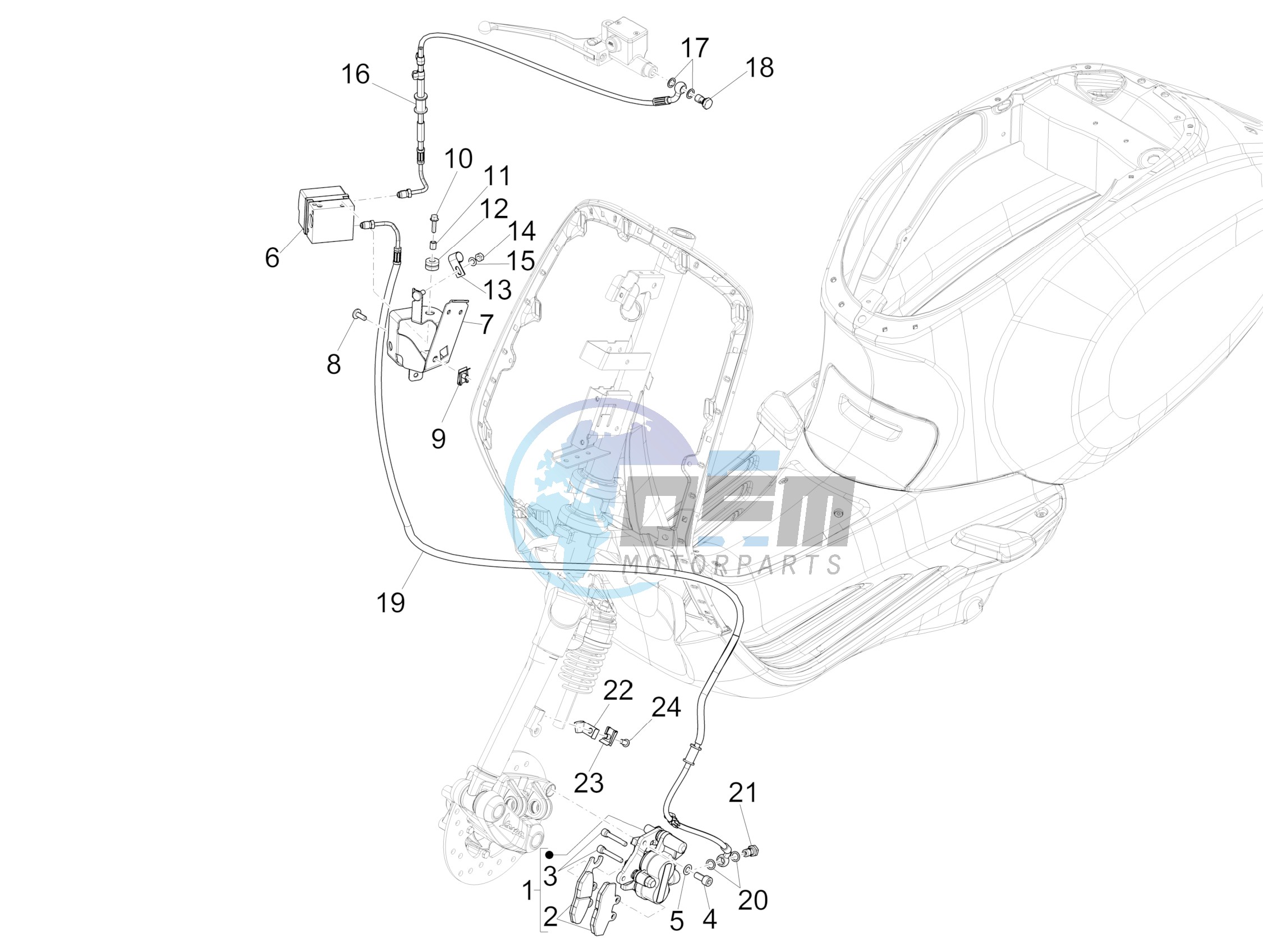 Brakes pipes - Calipers (ABS)