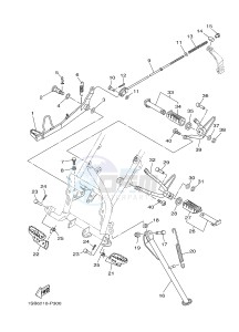 XTZ125E (1SBB) drawing STAND & FOOTREST