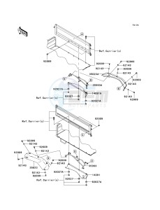 KAF 950 F [MULE 4010 DIESEL 4X4] (F9F-FAF) F9F drawing REAR FENDER-- S- -