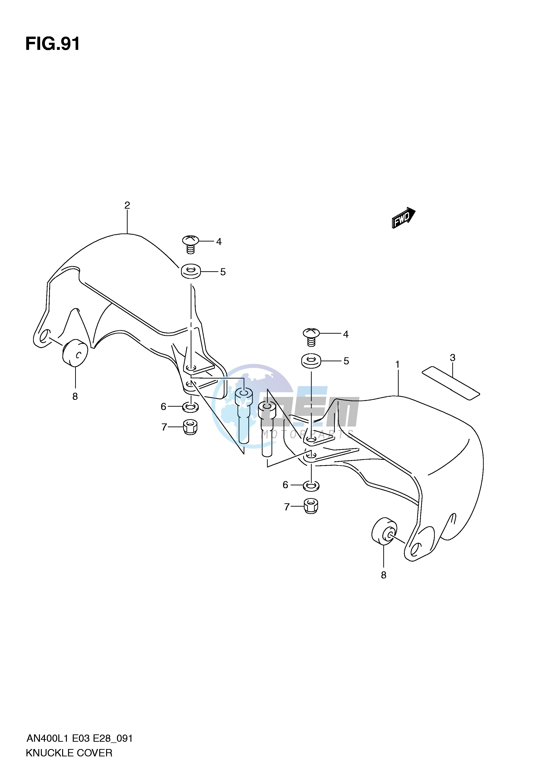 KNUCKLE COVER (AN400ZAL1 E28)