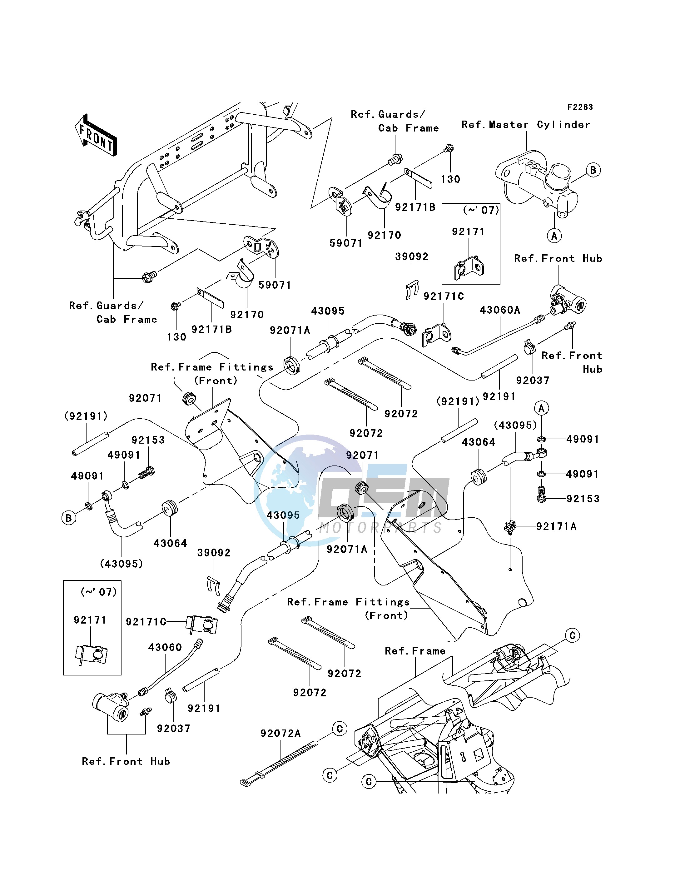 FRONT BRAKE PIPING