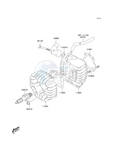 KSF 50 A [KFX50] (A6F) A6F drawing CYLINDER HEAD