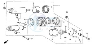 VT600C drawing REAR CUSHION