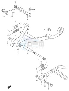 VX800 (E4) drawing STAND - REAR BRAKE