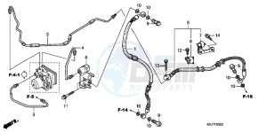 FES125AB S Wing E drawing REAR BRAKE PIPE (FES125A) (FES150A)