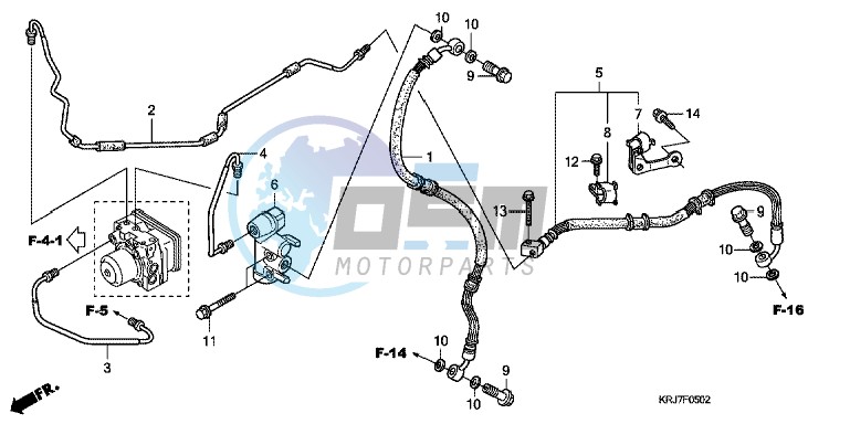 REAR BRAKE PIPE (FES125A) (FES150A)