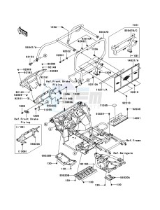 MULE_610_4X4 KAF400A9F EU drawing Guards/Cab Frame