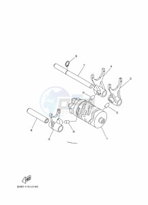 YZ85LW (B0G1) drawing SHIFT CAM & FORK